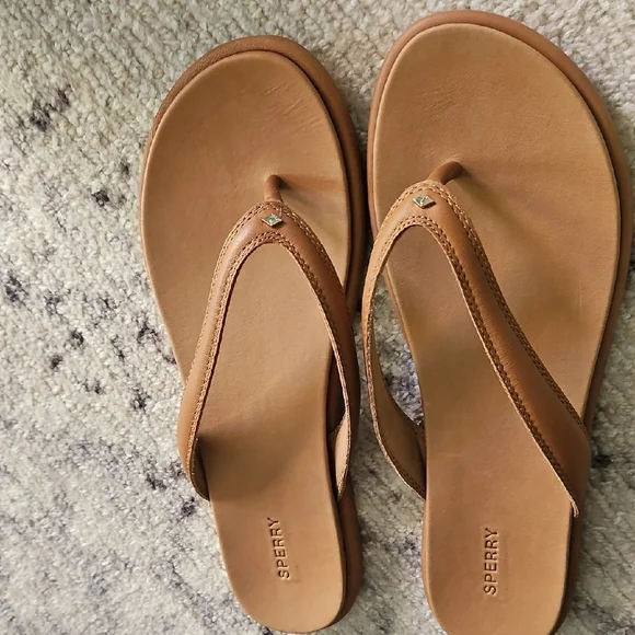 NWT Sperry Women's Brown Flip-Flop Sandals - Picture 4 of 4